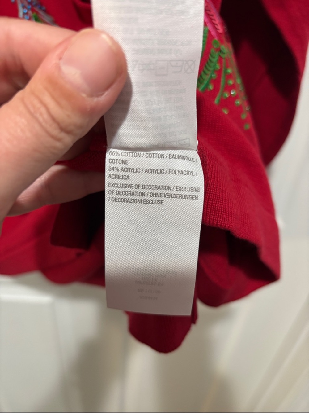 QUACKER FACTORY NWT Red Embellished Christmas Tree Knit Button Up Cardigan - Picture 11 of 13